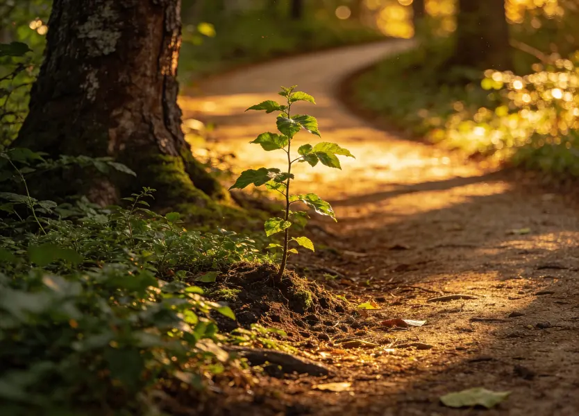 Person auf dem Weg zu persönlichem Wachstum und Selbstentfaltung